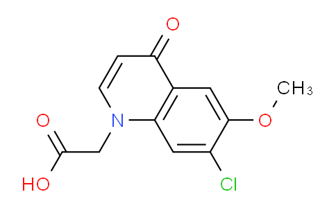 CAS No. 1315349-38-2, 2-(7-Chloro-6-methoxy-4-oxoquinolin-1(4H)-yl)acetic acid