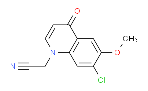 CAS No. 1315344-39-8, 2-(7-Chloro-6-methoxy-4-oxoquinolin-1(4H)-yl)acetonitrile
