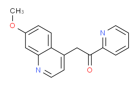CAS No. 476472-26-1, 2-(7-Methoxyquinolin-4-yl)-1-(pyridin-2-yl)ethanone