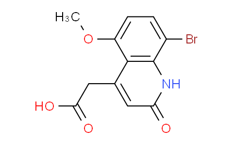 CAS No. 1155270-67-9, 2-(8-Bromo-5-methoxy-2-oxo-1,2-dihydroquinolin-4-yl)acetic acid