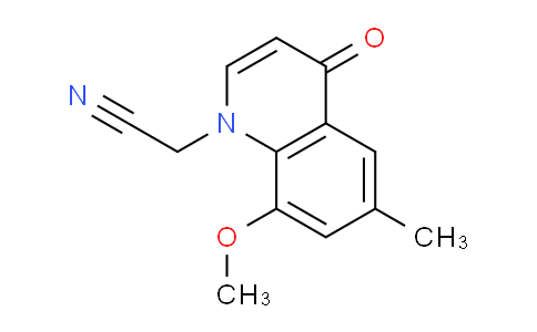 CAS No. 1315345-06-2, 2-(8-Methoxy-6-methyl-4-oxoquinolin-1(4H)-yl)acetonitrile