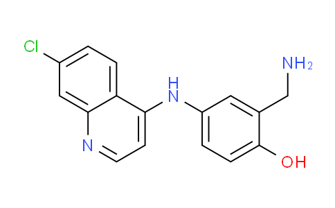 CAS No. 37672-04-1, 2-(Aminomethyl)-4-((7-chloroquinolin-4-yl)amino)phenol