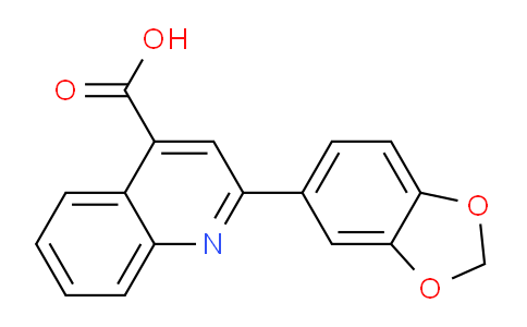 CAS No. 174636-86-3, 2-(Benzo[d][1,3]dioxol-5-yl)quinoline-4-carboxylic acid