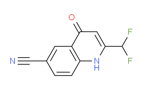 CAS No. 1708263-46-0, 2-(Difluoromethyl)-4-oxo-1,4-dihydroquinoline-6-carbonitrile