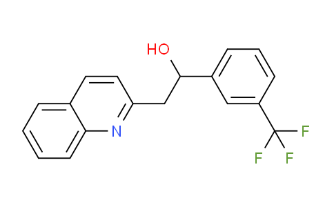 CAS No. 502625-52-7, 2-(Quinolin-2-yl)-1-(3-(trifluoromethyl)phenyl)ethanol