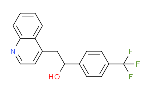 CAS No. 493024-38-7, 2-(Quinolin-4-yl)-1-(4-(trifluoromethyl)phenyl)ethanol