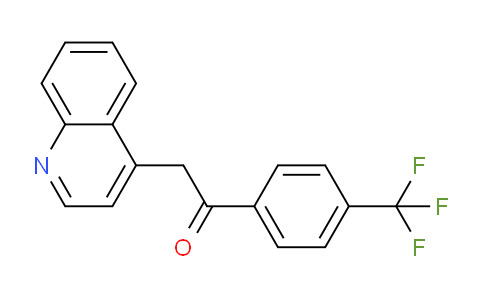 CAS No. 476472-22-7, 2-(Quinolin-4-yl)-1-(4-(trifluoromethyl)phenyl)ethanone