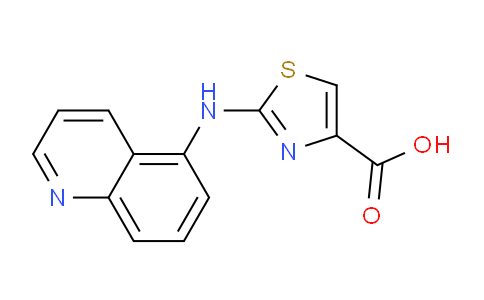 CAS No. 1189749-55-0, 2-(Quinolin-5-ylamino)thiazole-4-carboxylic acid