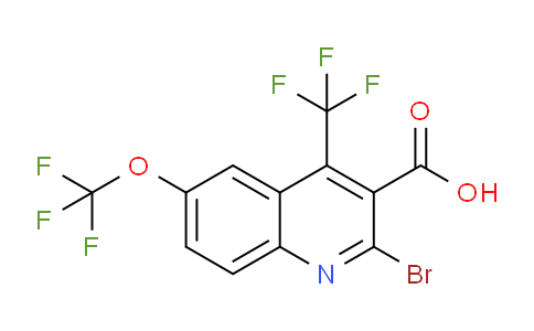 CAS No. 663193-37-1, 2-Bromo-6-(trifluoromethoxy)-4-(trifluoromethyl)quinoline-3-carboxylic acid