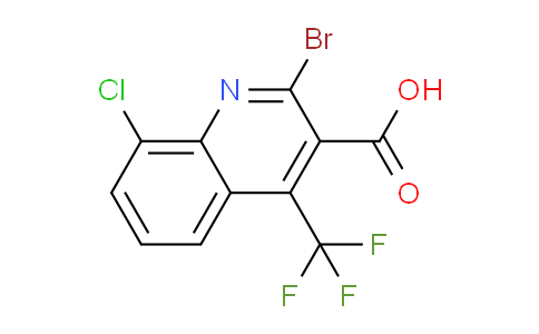 CAS No. 663193-41-7, 2-Bromo-8-chloro-4-(trifluoromethyl)quinoline-3-carboxylic acid
