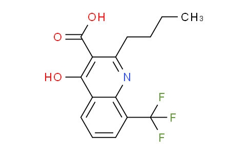 CAS No. 64321-85-3, 2-Butyl-4-hydroxy-8-(trifluoromethyl)quinoline-3-carboxylic acid