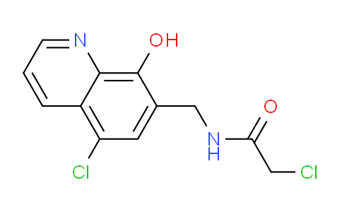 CAS No. 909236-73-3, 2-Chloro-N-((5-chloro-8-hydroxyquinolin-7-yl)methyl)acetamide