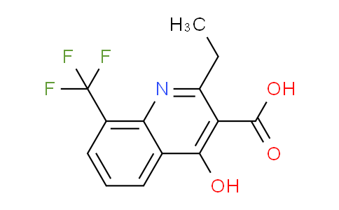 CAS No. 64321-70-6, 2-Ethyl-4-hydroxy-8-(trifluoromethyl)quinoline-3-carboxylic acid
