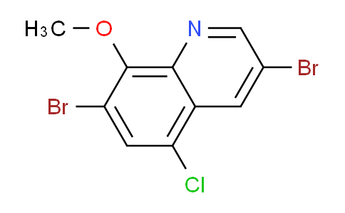 CAS No. 457947-86-3, 3,7-Dibromo-5-chloro-8-methoxyquinoline