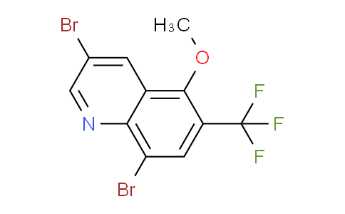 CAS No. 1257832-31-7, 3,8-Dibromo-5-methoxy-6-(trifluoromethyl)quinoline