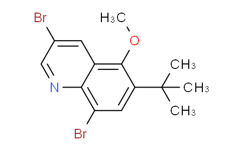 CAS No. 1257832-13-5, 3,8-Dibromo-6-(tert-butyl)-5-methoxyquinoline