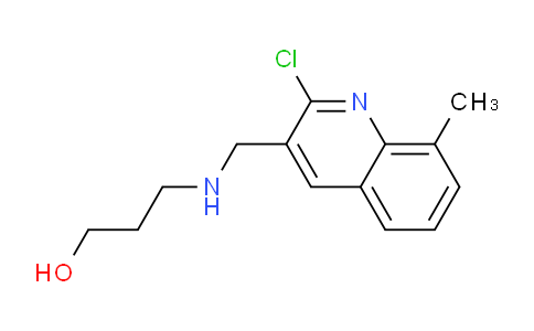CAS No. 917748-13-1, 3-(((2-Chloro-8-methylquinolin-3-yl)methyl)amino)propan-1-ol