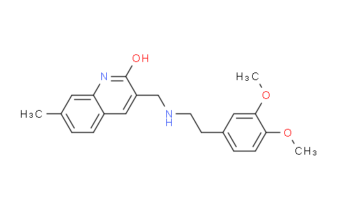 CAS No. 891399-33-0, 3-(((3,4-Dimethoxyphenethyl)amino)methyl)-7-methylquinolin-2-ol