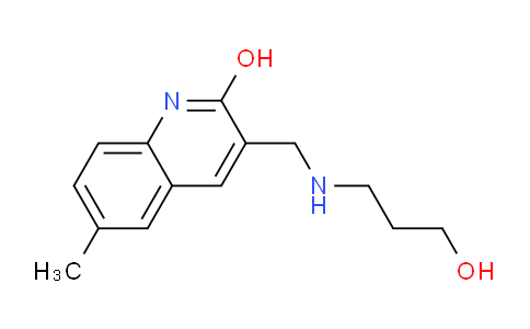 CAS No. 333411-70-4, 3-(((3-Hydroxypropyl)amino)methyl)-6-methylquinolin-2-ol