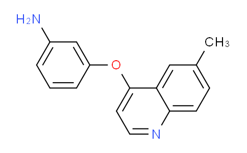 CAS No. 1315347-72-8, 3-((6-Methylquinolin-4-yl)oxy)aniline
