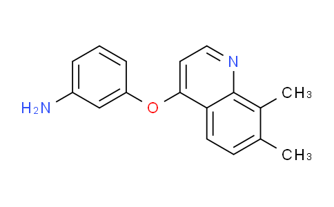 CAS No. 1315346-00-9, 3-((7,8-Dimethylquinolin-4-yl)oxy)aniline