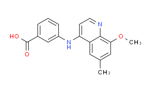 CAS No. 1315373-28-4, 3-((8-Methoxy-6-methylquinolin-4-yl)amino)benzoic acid