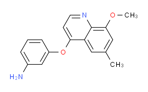 CAS No. 1315343-98-6, 3-((8-Methoxy-6-methylquinolin-4-yl)oxy)aniline