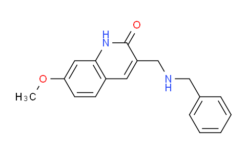 CAS No. 462067-61-4, 3-((Benzylamino)methyl)-7-methoxyquinolin-2(1H)-one