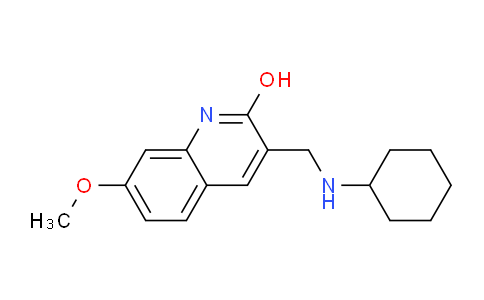CAS No. 462068-04-8, 3-((Cyclohexylamino)methyl)-7-methoxyquinolin-2-ol