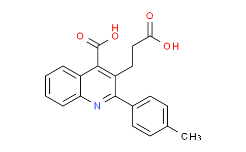 CAS No. 1263213-67-7, 3-(2-Carboxyethyl)-2-(p-tolyl)quinoline-4-carboxylic acid