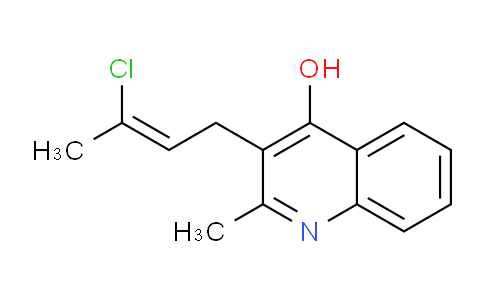 CAS No. 88654-98-2, 3-(3-Chlorobut-2-en-1-yl)-2-methylquinolin-4-ol