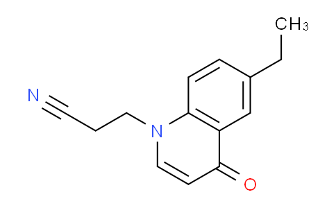 CAS No. 1279218-88-0, 3-(6-Ethyl-4-oxoquinolin-1(4H)-yl)propanenitrile