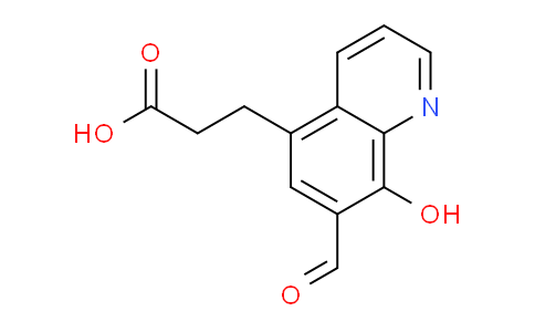 CAS No. 1248549-17-8, 3-(7-Formyl-8-hydroxyquinolin-5-yl)propanoic acid