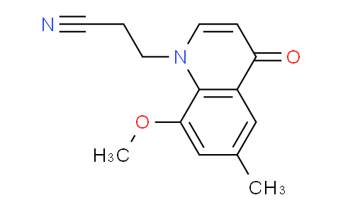 CAS No. 1315373-52-4, 3-(8-Methoxy-6-methyl-4-oxoquinolin-1(4H)-yl)propanenitrile