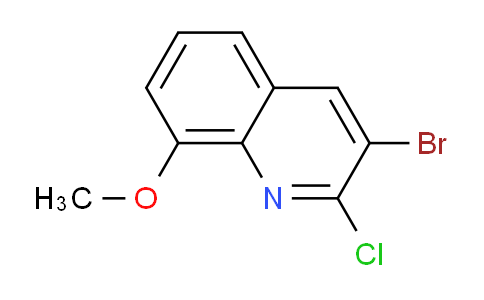 CAS No. 1447961-64-9, 3-Bromo-2-chloro-8-methoxyquinoline
