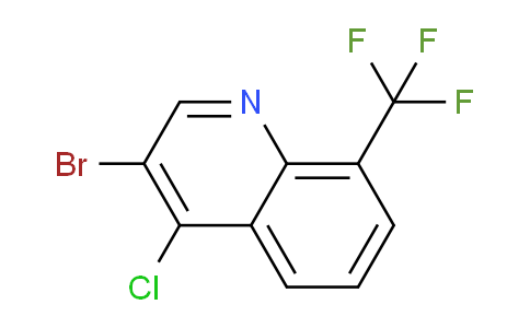 CAS No. 1204812-14-5, 3-Bromo-4-chloro-8-(trifluoromethyl)quinoline