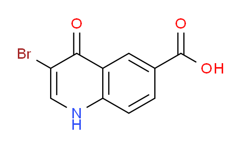 CAS No. 1065088-02-9, 3-Bromo-4-oxo-1,4-dihydroquinoline-6-carboxylic acid