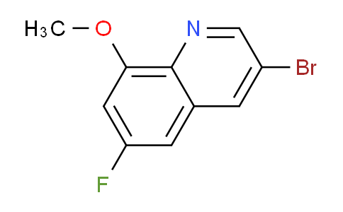 CAS No. 1823923-46-1, 3-Bromo-6-fluoro-8-methoxyquinoline