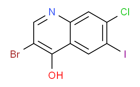 CAS No. 1021913-04-1, 3-Bromo-7-chloro-6-iodoquinolin-4-ol