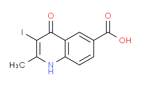 CAS No. 1330754-28-3, 3-Iodo-2-methyl-4-oxo-1,4-dihydroquinoline-6-carboxylic acid