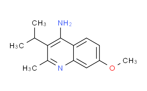 CAS No. 1708025-06-2, 3-Isopropyl-7-methoxy-2-methylquinolin-4-amine