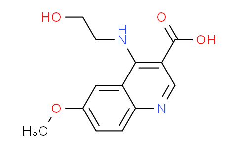 CAS No. 878691-40-8, 4-((2-Hydroxyethyl)amino)-6-methoxyquinoline-3-carboxylic acid