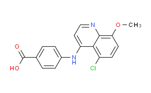 CAS No. 1315374-31-2, 4-((5-Chloro-8-methoxyquinolin-4-yl)amino)benzoic acid