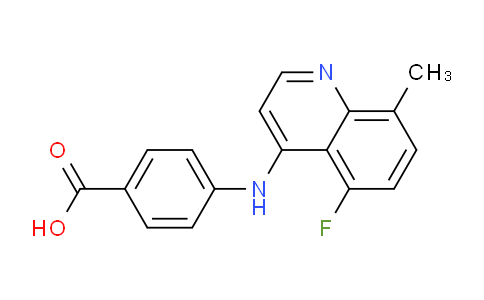CAS No. 1315374-45-8, 4-((5-Fluoro-8-methylquinolin-4-yl)amino)benzoic acid