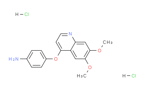 CAS No. 35654-47-8, 4-((6,7-Dimethoxyquinolin-4-yl)oxy)aniline dihydrochloride