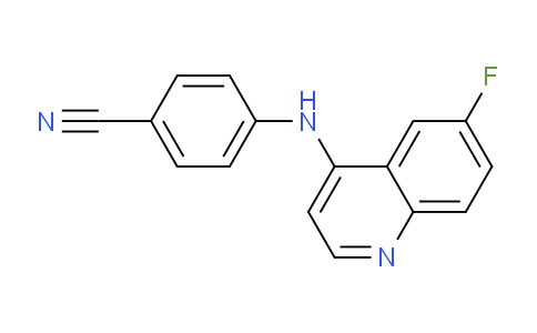 CAS No. 1018045-41-4, 4-((6-Fluoroquinolin-4-yl)amino)benzonitrile