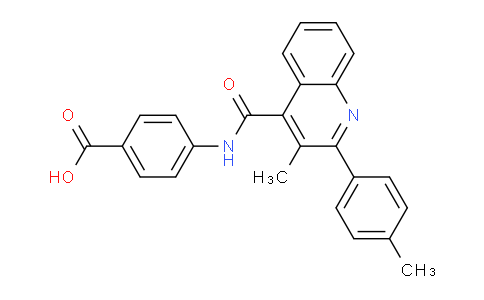 CAS No. 445027-94-1, 4-(3-Methyl-2-(p-tolyl)quinoline-4-carboxamido)benzoic acid