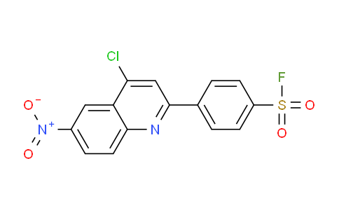 CAS No. 197160-63-7, 4-(4-Chloro-6-nitroquinolin-2-yl)benzene-1-sulfonyl fluoride