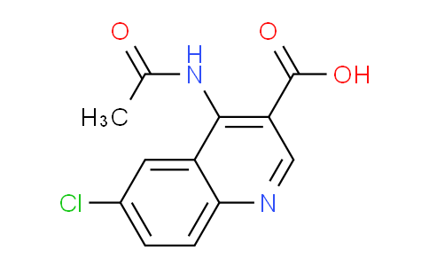 CAS No. 1352507-77-7, 4-Acetamido-6-chloroquinoline-3-carboxylic acid