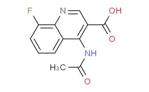 CAS No. 1352524-01-6, 4-Acetamido-8-fluoroquinoline-3-carboxylic acid